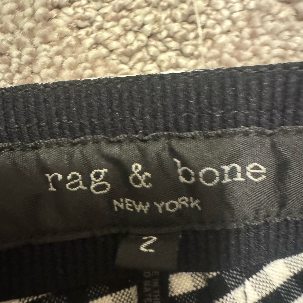 Rag & Bone Simone Women's Black and White Check Pants - Picture 5 of 5